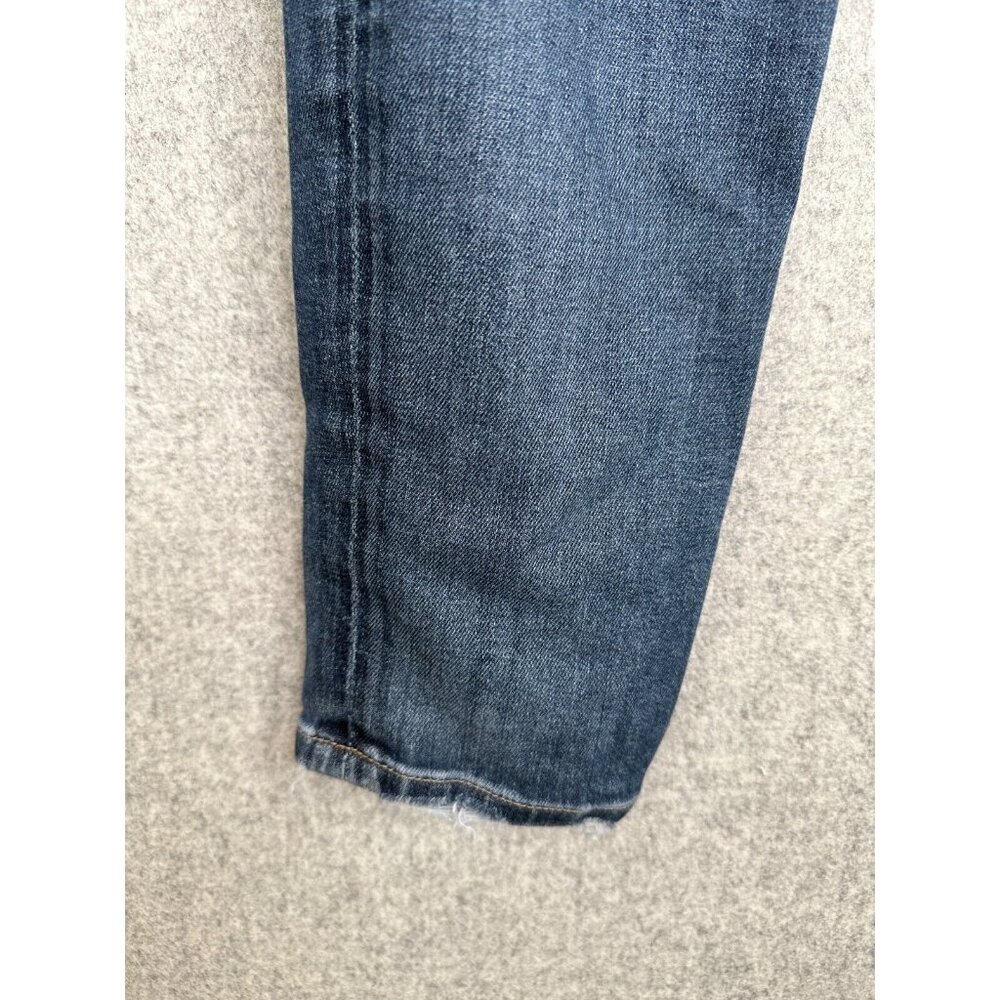 Frame Le Skinny De Jeanne Jeans Blue Medium Wash 29 Wooster Frayed Distressed - Picture 14 of 16